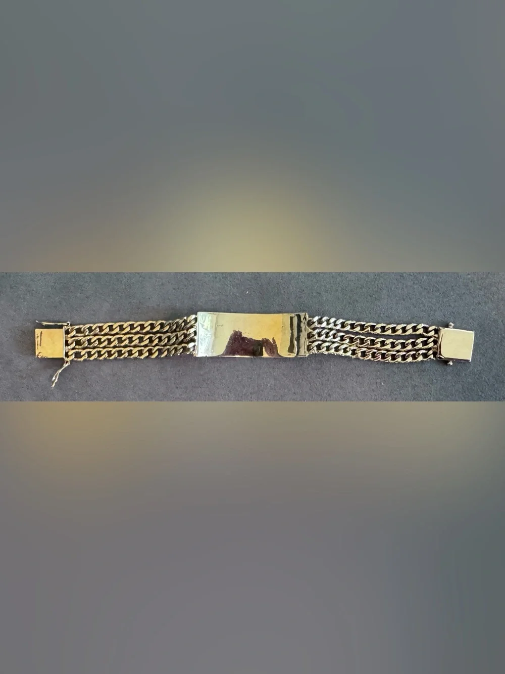 Elegant Gold-Tone Multi-Chain Engraved Women's Bracelet